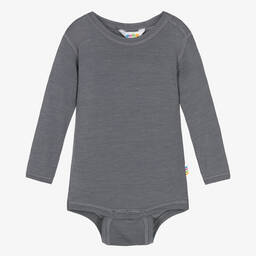 Joha-تبان صوف مارينو وحرير لون رمادي للأطفال | Childrensalon