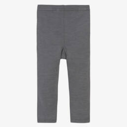 Joha-Grey Merino Wool & Silk Thermal Leggings  | Childrensalon