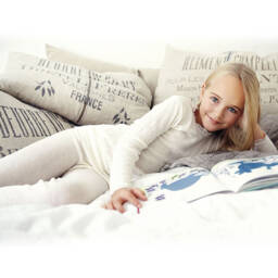 Joha-Ivory Wool & Silk Leggings  | Childrensalon