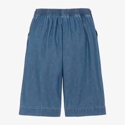 Joyday-بنطلون كولوت قطن شامبري لون أزرق للبنات | Childrensalon