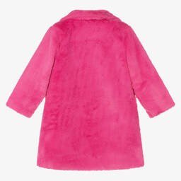 Joyday-Girls Pink Faux Fur Coat | Childrensalon