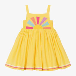 Joyday-فستان قطن بوبلين لون أصفر | Childrensalon