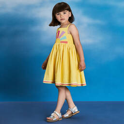 Joyday-فستان قطن بوبلين لون أصفر | Childrensalon