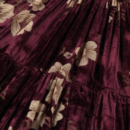 Junona-Платье бордовое из бархата для девочек | Childrensalon