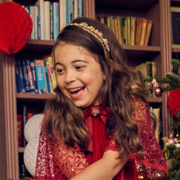 Junona-Girls Gold Crystal & Diamanté Beaded Hairband | Childrensalon