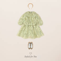 Junona-Girls Gold Crystal & Diamanté Beaded Hairband | Childrensalon