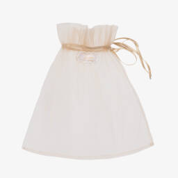 Junona-Girls Ivory Bead & Feather Hairband | Childrensalon