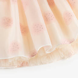 Junona-Girls Ivory & Pink Floral Organza Dress | Childrensalon