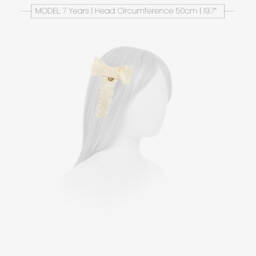 Junona-مشبك شعر ساتان لون عاجي للبنات (عدد 2) | Childrensalon