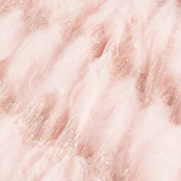 Junona-Girls Pink Feather & Sequin Dress | Childrensalon
