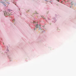 Junona-Girls Pink Floral Print Dress | Childrensalon