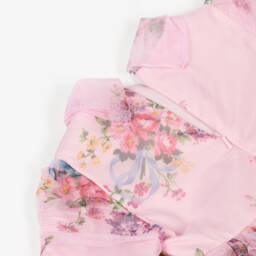 Junona-Girls Pink Floral Print Dress | Childrensalon