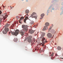 Junona-Блузка розовая из тюля и органзы с пайетками для девочек | Childrensalon