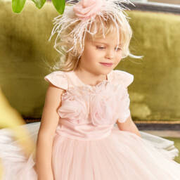 Junona-Girls Pink Tulle Dress | Childrensalon