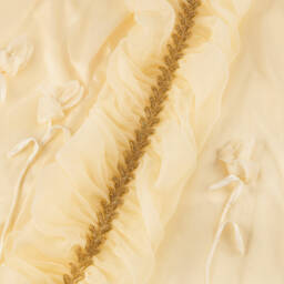 Junona-Girls Yellow Organza Occasion Dress | Childrensalon