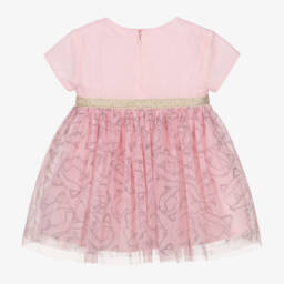 KARL LAGERFELD KIDS-Girls Pink Tulle Choupette Dress | Childrensalon