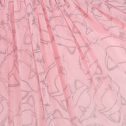 KARL LAGERFELD KIDS-Girls Pink Tulle Choupette Dress | Childrensalon