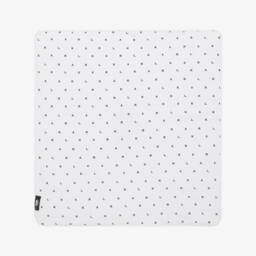 KARL LAGERFELD KIDS-White Padded Cotton Blanket (75cm) | Childrensalon