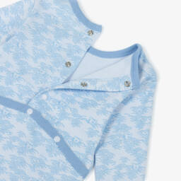KENZO KIDS-Baby Boys Blue Cotton Babygrow | Childrensalon