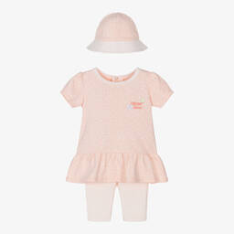 KENZO KIDS-Baby Girls Pink Floral Dress Gift Set | Childrensalon