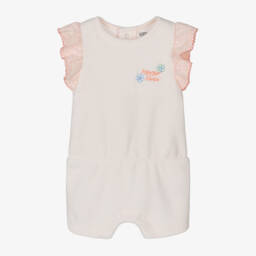 KENZO KIDS-Baby Girls Pink Towelling Playsuit | Childrensalon
