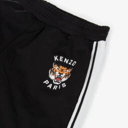KENZO KIDS-Black Lucky Tiger Joggers | Childrensalon
