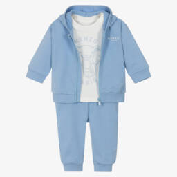 KENZO KIDS-طقم رياضي بيبي قطن لون أزرق | Childrensalon