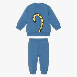 KENZO KIDS-Blue Cotton Jersey Kotora Tiger Tracksuit | Childrensalon