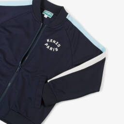 KENZO KIDS-Blue Lucky Tiger Zip-Up Top | Childrensalon