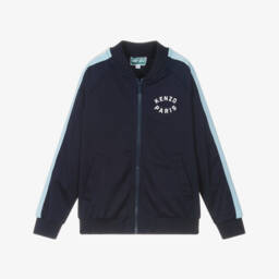KENZO KIDS-Blue Lucky Tiger Zip-Up Top | Childrensalon