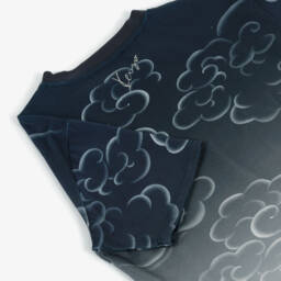 KENZO KIDS-Blue Ombré Cotton Tiger T-Shirt | Childrensalon