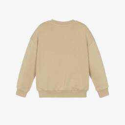 KENZO KIDS-Boys Beige Cotton Embroidered Lucky Tiger Sweatshirt | Childrensalon