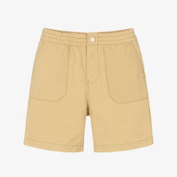 KENZO KIDS-Boys Beige Sunflower Logo Cotton Shorts | Childrensalon