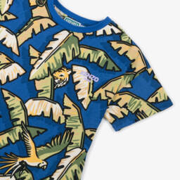 KENZO KIDS-Boys Blue Cotton Jungle T-Shirt | Childrensalon
