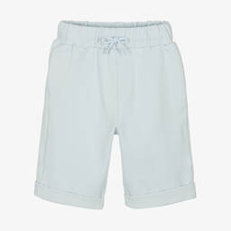 KENZO KIDS-Boys Blue Jersey Twill Logo Shorts | Childrensalon