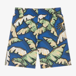 KENZO KIDS-Boys Blue Jungle Print Swim Shorts | Childrensalon