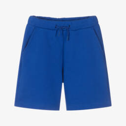 KENZO KIDS-Boys Blue Organic Cotton Jersey Shorts | Childrensalon
