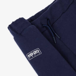 KENZO KIDS-Boys Blue Organic Cotton Jersey Shorts | Childrensalon