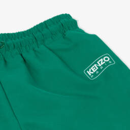 KENZO KIDS-Boys Green Kenzo Paris Swim Shorts | Childrensalon