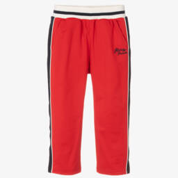 Boys Red Jersey Snake Joggers