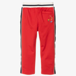 KENZO KIDS-Boys Red Jersey Snake Joggers | Childrensalon