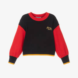 KENZO KIDS-Girls Blue Cotton & Wool Knit Snake Sweater | Childrensalon