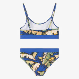 KENZO KIDS-Girls Blue Jungle Print Bikini | Childrensalon