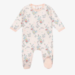 KENZO KIDS-Girls Pink Cotton Babysuit Gift Set | Childrensalon