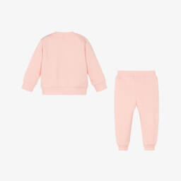 KENZO KIDS-Girls Pink Cotton Lucky Tiger Tracksuit | Childrensalon