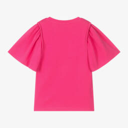 KENZO KIDS-Girls Pink Organic Cotton T-Shirt | Childrensalon