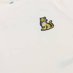 KENZO KIDS-Ivory Cotton Kotora Tiger T-Shirt | Childrensalon