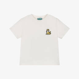 KENZO KIDS-Ivory Cotton Kotora Tiger T-Shirt | Childrensalon