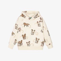 Ivory Cotton Lunar New Year Hoodie 