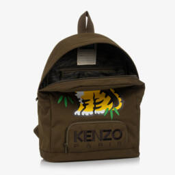 KENZO KIDS-Khaki Green KOTORA Tiger Backpack (37cm) | Childrensalon